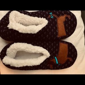 Dachshund slippers.